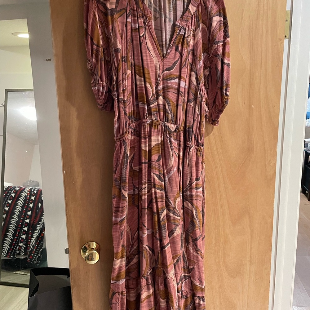 Pink Patterned Women's Dress